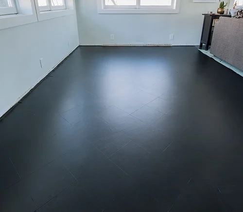 3 rubber floor installation