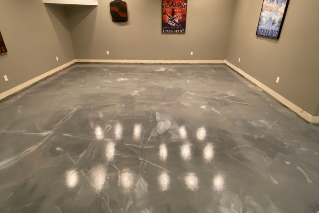 8 basement metallic epoxy