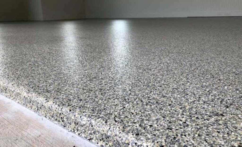 aesthetic graveled epoxy flooring