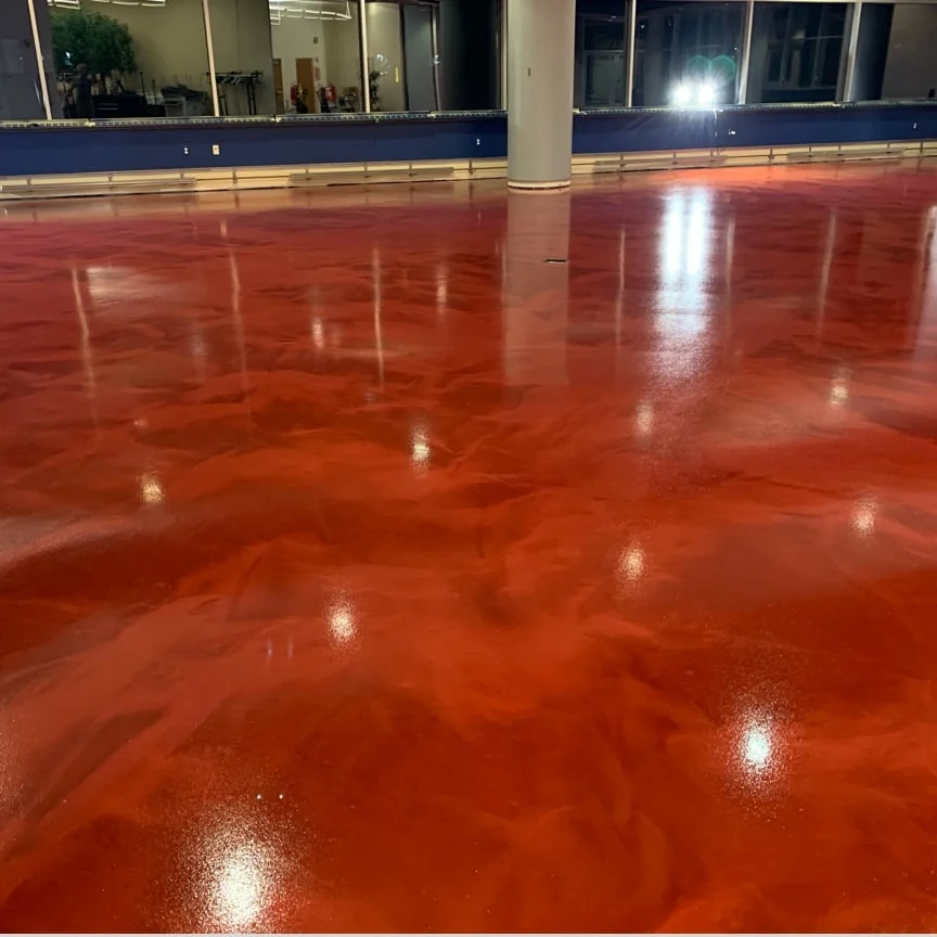 commercial solid metallic epoxy flooring