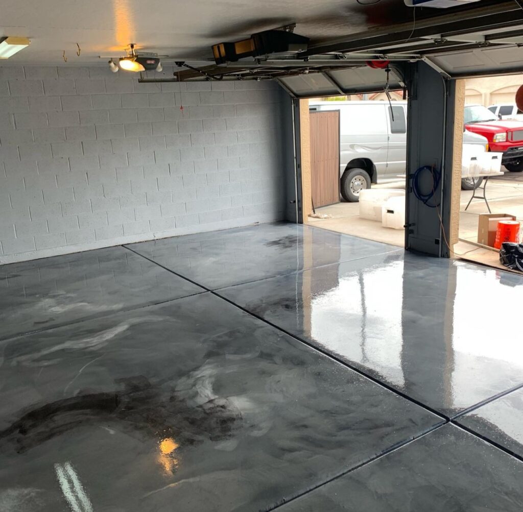 customized garage epoxy